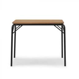 Normann Copenhagen Vig Outdoor Table - Robina Wood/Black - 90cm x 90cm - thumbnail 2