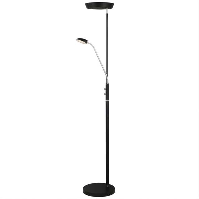 Halo Design Vegas Combi Floor Lamp - H 180cm - Black/Chrome Colour: Black / Chrome - image 1
