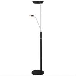 Halo Design Vegas Combi Floor Lamp - H 180cm - Black/Chrome Colour: Black / Chrome