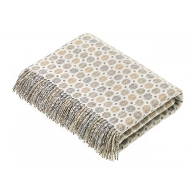 Bronte By Moon Milan Luxury Merino Lambswool Throw - Natural