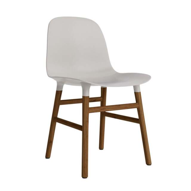 Normann Copenhagen Form Chair - Warm Grey - Walnut Legs Shell Colour: Warm Grey, Leg Colour: Walnut - image 1