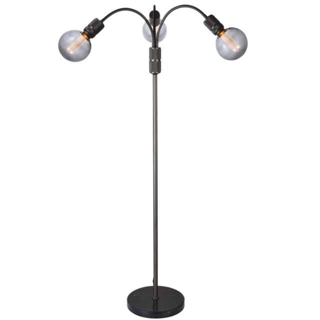 Halo Design Halo 3 Light Floor Lamp - Gun Black - H 140cm - Marble Base - image 1