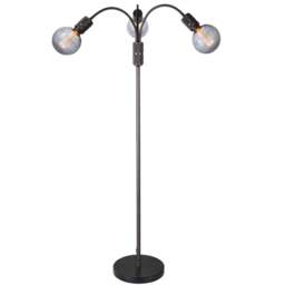 Halo Design Halo 3 Light Floor Lamp - Gun Black - H 140cm - Marble Base - thumbnail 1