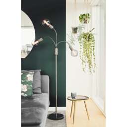 Halo Design Halo 3 Light Floor Lamp - Gun Black - H 140cm - Marble Base - thumbnail 4