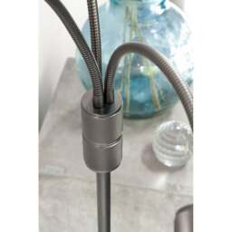 Halo Design Halo 3 Light Floor Lamp - Gun Black - H 140cm - Marble Base - thumbnail 3