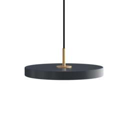 Umage Asteria Plus Pendant Lamp - Anthracite Grey - Mini - Brass Top Colour: Anthracite Grey, Size: Mini, Style: Brass