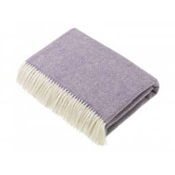 Bronte By Moon Merino Lambswool Herringbone Throw - Clover