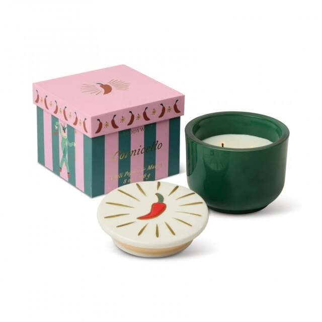 Paddywax Charmed 8oz/226g Green Glass Candle with Chili Lid - Chili Pepper & Mango - image 1