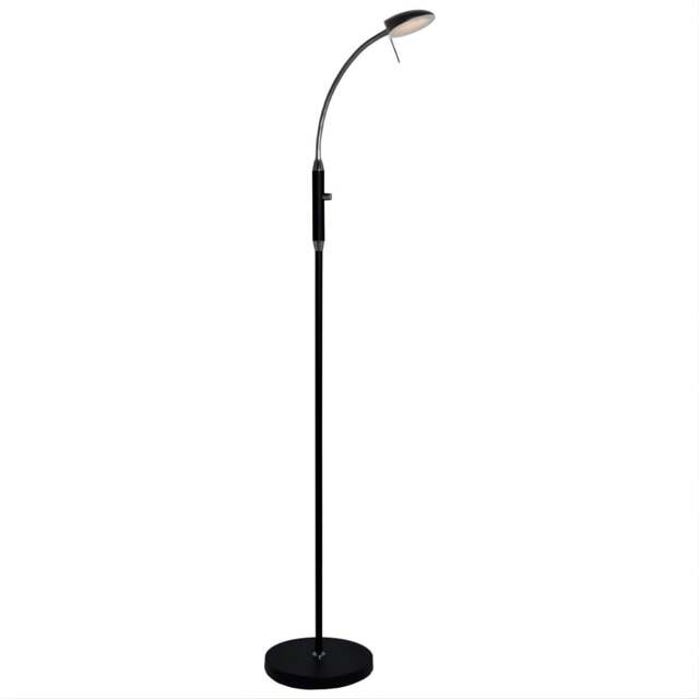 Halo Design Vegas Floor Lamp - H 140cm - 1 Arm - Black/Chrome Colour: Black / Chrome - image 1