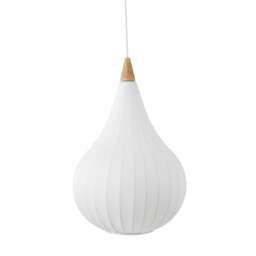 Halo Design Drops Textile Pendant - O 38cm - White Size:  38cm