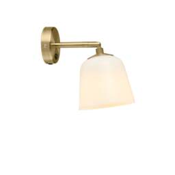 Halo Design Room 49 Wall Light - Opal Glass Shade - Antique Brass - thumbnail 3