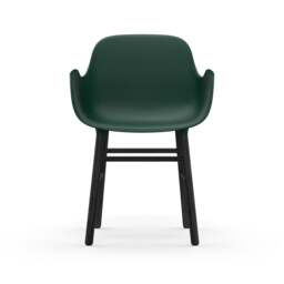 Normann Copenhagen Form Armchair - Green - Black Oak Legs Shell Colour: Green, Leg Colour: Black Oak - thumbnail 2