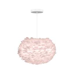 Umage Eos Feather Pendant Shade - Light Rose - Medium - 45cm with White Rosette Cord Set With or Without Cord Set: With White Rosette Cord Set