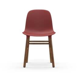Normann Copenhagen Form Chair - Red - Walnut Legs Shell Colour: Red, Leg Colour: Walnut - thumbnail 2