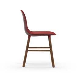 Normann Copenhagen Form Chair - Red - Walnut Legs Shell Colour: Red, Leg Colour: Walnut - thumbnail 3