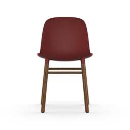 Normann Copenhagen Form Chair - Red - Walnut Legs Shell Colour: Red, Leg Colour: Walnut - thumbnail 4