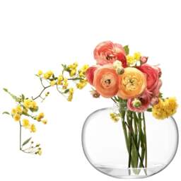 LSA International Flower Curved Bouquet Vase - H20cm - Clear - thumbnail 1
