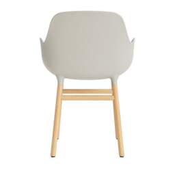 Normann Copenhagen Form Armchair - Light Grey - Oak Legs Shell Colour: Light Grey, Leg Colour: Oak - thumbnail 4
