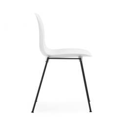 Normann Copenhagen Form Chair - Stacking - White - Black Steel Legs Shell Colour: White - thumbnail 3