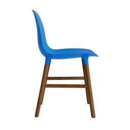 Normann Copenhagen Form Chair - Bright Blue - Walnut Legs Shell Colour: Bright Blue, Leg Colour: Walnut - thumbnail 3