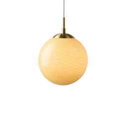 Halo Design Candy Ball Pendant Light - O 20cm - Cream Size:  20cm, Colour: Cream