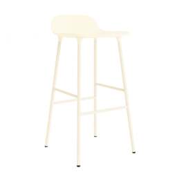 Normann Copenhagen Form Barstool - 75cm - Cream - Cream Legs Shell Colour: Cream, Leg Colour: Matching Shell Colour - thumbnail 1