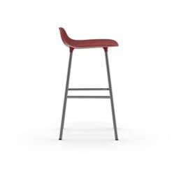 Normann Copenhagen Form Barstool - 65cm - Red - Chrome Legs Shell Colour: Red, Leg Colour: Chrome - thumbnail 3