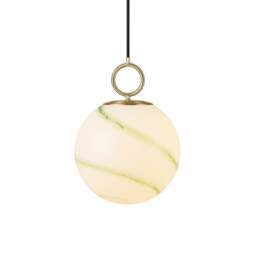 Halo Design Stockholm Pendant Light - O 25cm Size:  25cm, Colour: Marble Green