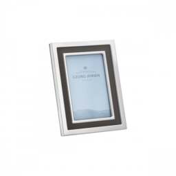 Georg Jensen Manhattan Frame - Stainless Steel &amp Leather - 4&quotx6&quot