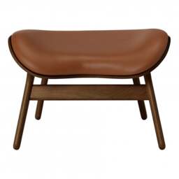 Umage A Conversation Piece Ottoman - Dark Oak - Hope Leather Cognac Wood: Dark Oak, Colour: Cognac - thumbnail 2