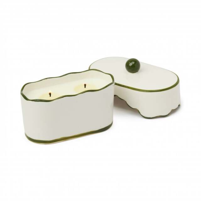 Paddywax Cherie 5.5oz/155g Ceramic Candle - Smoked Pistachio - image 1