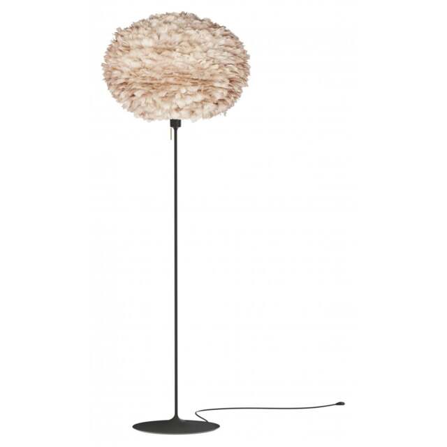 Umage Eos Floor Lamp - Light Brown Feather Eos Large/Black Sante Stand - image 1