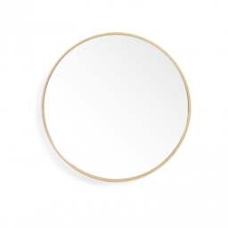Wireworks Glance Round Wall Mirror 450 - Oak