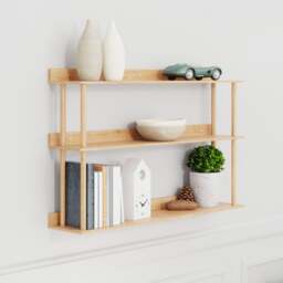 Wireworks Platform 3 Wall Shelf - Oak - thumbnail 4