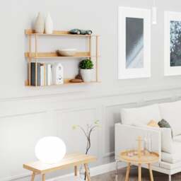 Wireworks Platform 3 Wall Shelf - Oak - thumbnail 3