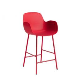 Normann Copenhagen Form Bar Armchair - 75cm - Bright Red Shell Colour: Bright Red