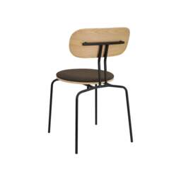 Umage Curious Dining Chair - Oak - Black Legs - Mocca Cushion Leg Colour: Black Legs, Colour: Mocca - thumbnail 2