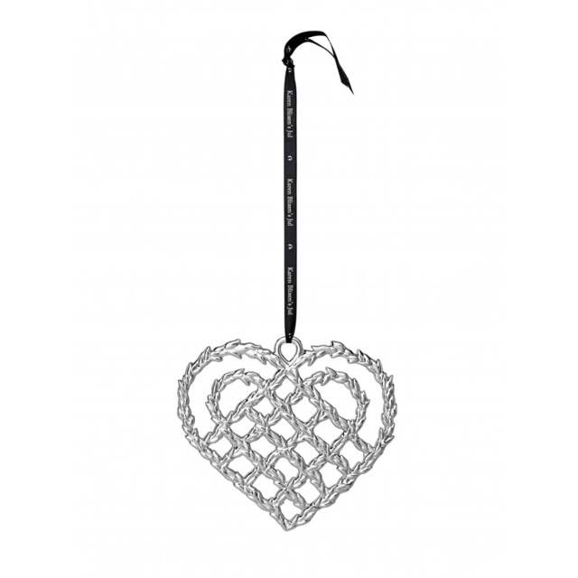 Rosendahl Copenhagen Karen Blixen Silver Plated Christmas Heart - 10.8cm