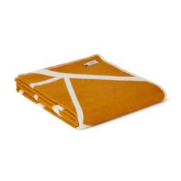 Tweedmill Textiles Reversible Cotton Twig Throw - English Mustard - 140 x 160cm - thumbnail 1