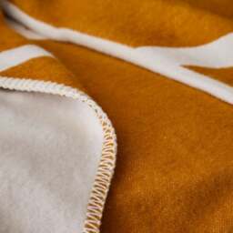 Tweedmill Textiles Reversible Cotton Twig Throw - English Mustard - 140 x 160cm - thumbnail 2