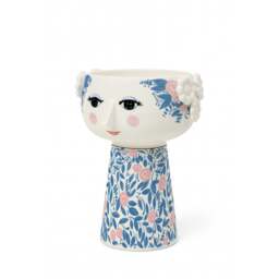 Bjorn Wiinblad Eva Vase - Blue/Rose - 18.5cm