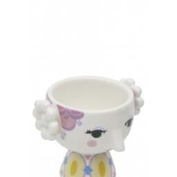 Bjorn Wiinblad Eva Tealight Holders - Set of 2 - Yellow/Lavender - 6.5cm - thumbnail 4