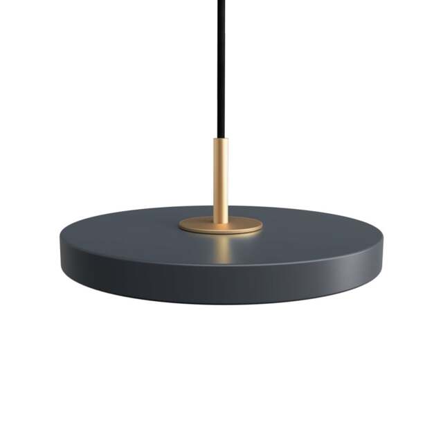 Umage Asteria Micro Pendant Light - Anthracite - Brass Top Colour: Anthracite, Asteria Detail: Brass - image 1