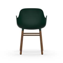 Normann Copenhagen Form Armchair - Green - Walnut Legs Shell Colour: Green, Leg Colour: Walnut - thumbnail 4