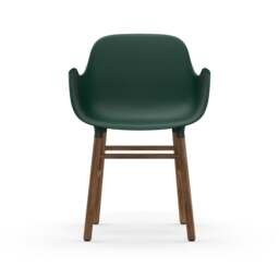 Normann Copenhagen Form Armchair - Green - Walnut Legs Shell Colour: Green, Leg Colour: Walnut - thumbnail 2