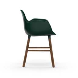 Normann Copenhagen Form Armchair - Green - Walnut Legs Shell Colour: Green, Leg Colour: Walnut - thumbnail 3