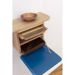 Umage One More Look Storage Mirror - Dark Oak - Petrol Blue Colour: Petrol Blue - thumbnail 5