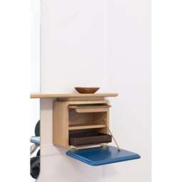 Umage One More Look Storage Mirror - Dark Oak - Petrol Blue Colour: Petrol Blue - thumbnail 4