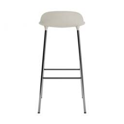 Normann Copenhagen Form Barstool - 75cm - Light Grey - Chrome Legs Shell Colour: Light Grey, Leg Colour: Chrome - thumbnail 4