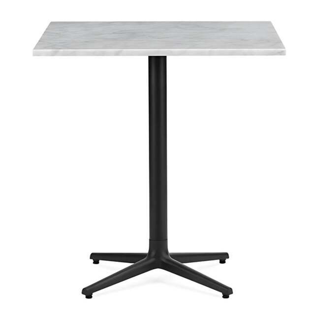 Normann Copenhagen Allez Square Cafe Table - 4 Leg - H75 70 x 70 cm - White Marble Tabletop Colour: White (Marble)